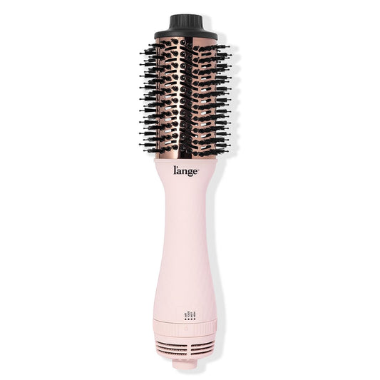 L'ANGE HAIR Le Volume 2-in-1 Titanium Blow Dryer Brush | Hot Air Brush in One with Oval Barrel | Hair Styler for Smooth, Frizz-Free Results for All Hair Types ((Blush - 60mm))
