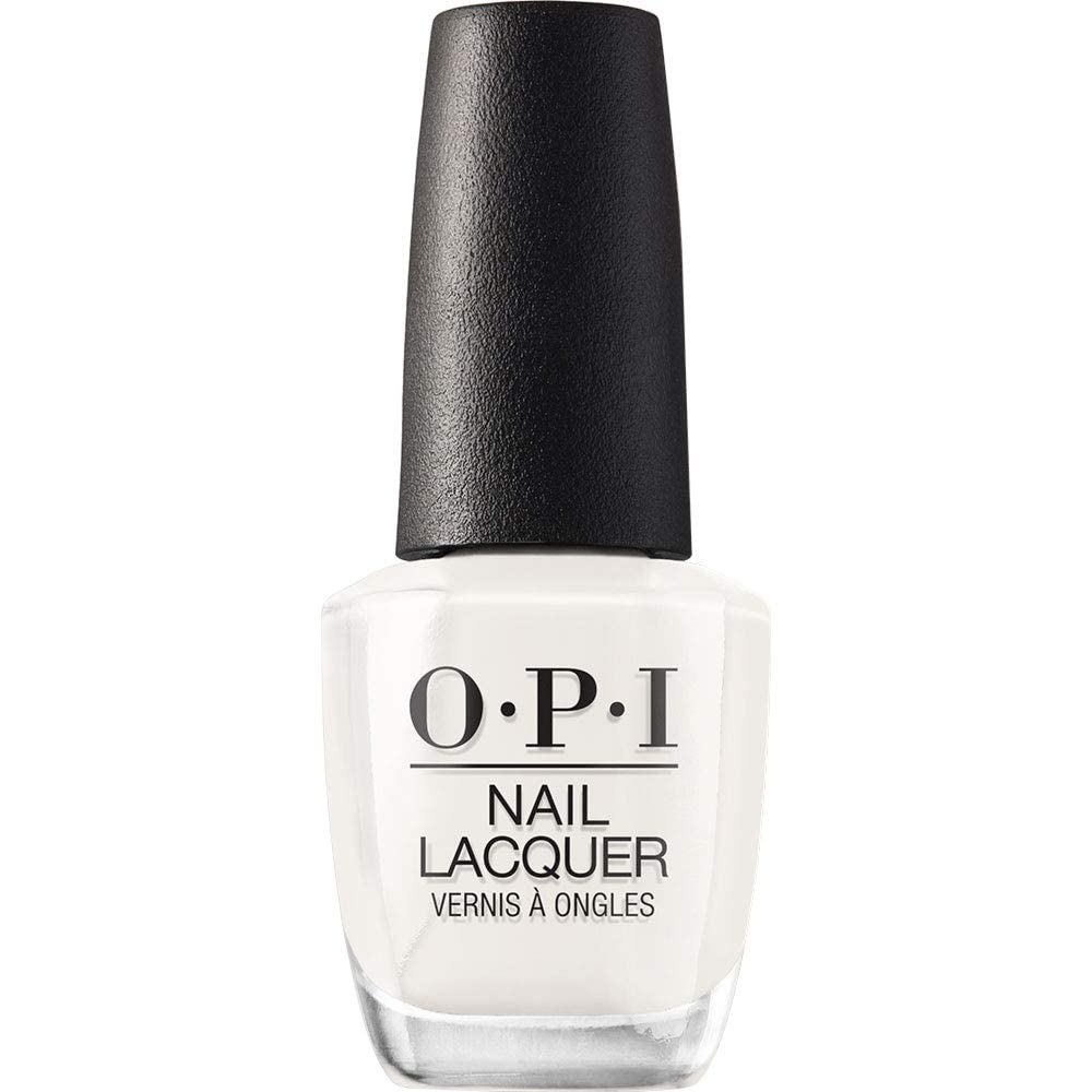 White Smoke Bundle of OPI Nail Lacquer, Funny Bunny, White Nail Polish, 0.5 fl oz + OPI Top Coat, Protective High Gloss Shine Nail Polish Top Coat, 0.5 fl oz