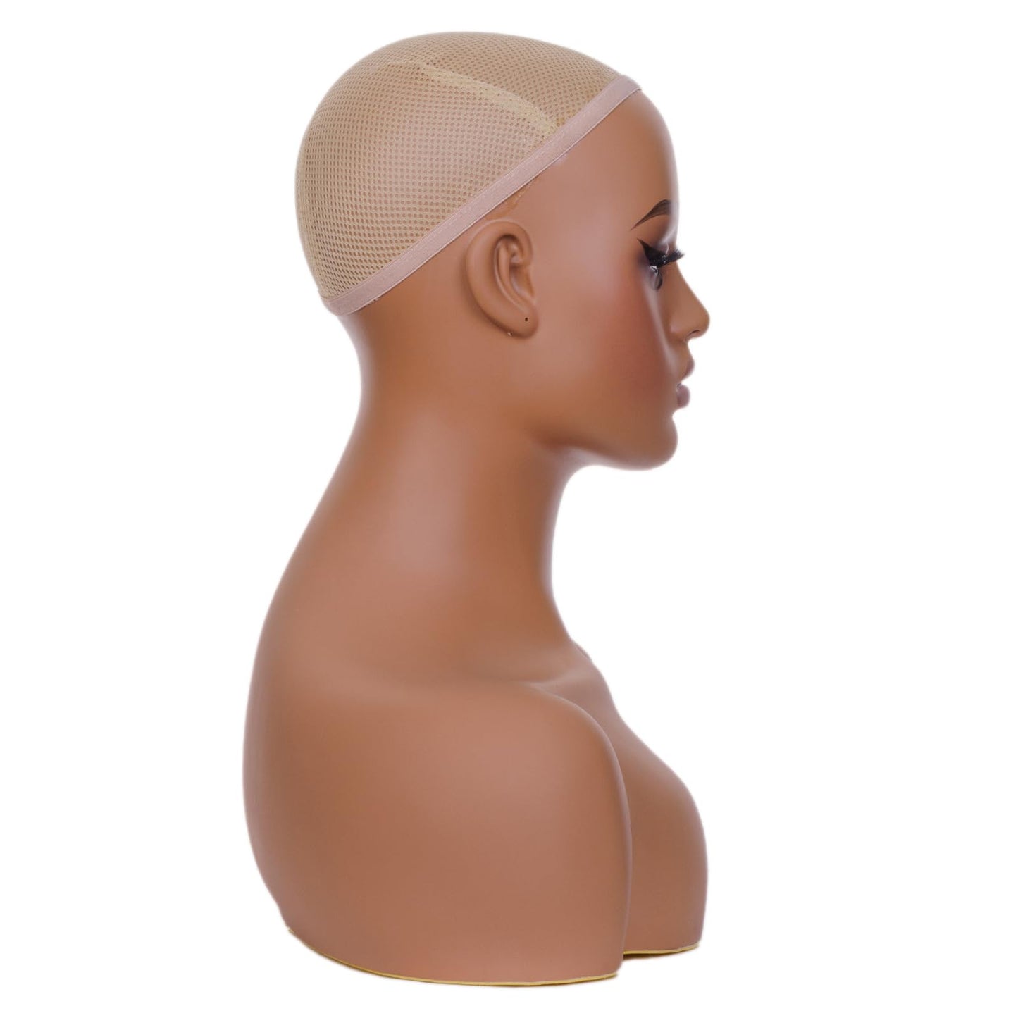 JINGFA Femal Wig Head Realistic Mannequin Head with Shoulders for Wig, Hat, and Sunglass Displaying