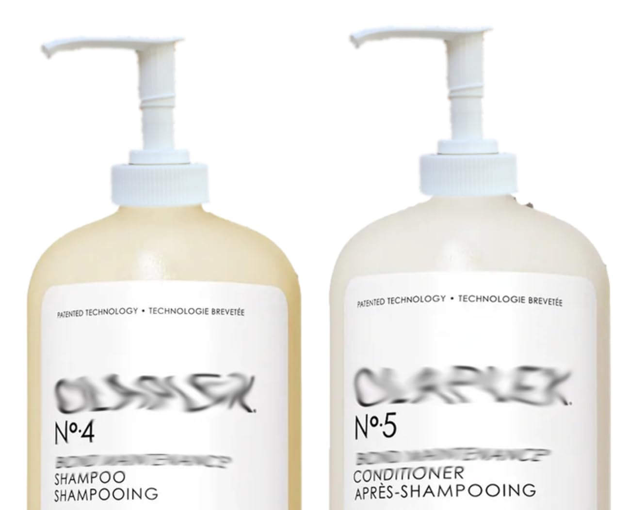 Dispenser Pumps Compatible with the New Size Jumbo Olaplex No. 4 Shampoo and No. 5 Conditioner 17.75 oz, 525 ml Size Bottles, Ultra Essentials (Two White Pumps - 4 and 5 (17.75oz Jumbo)