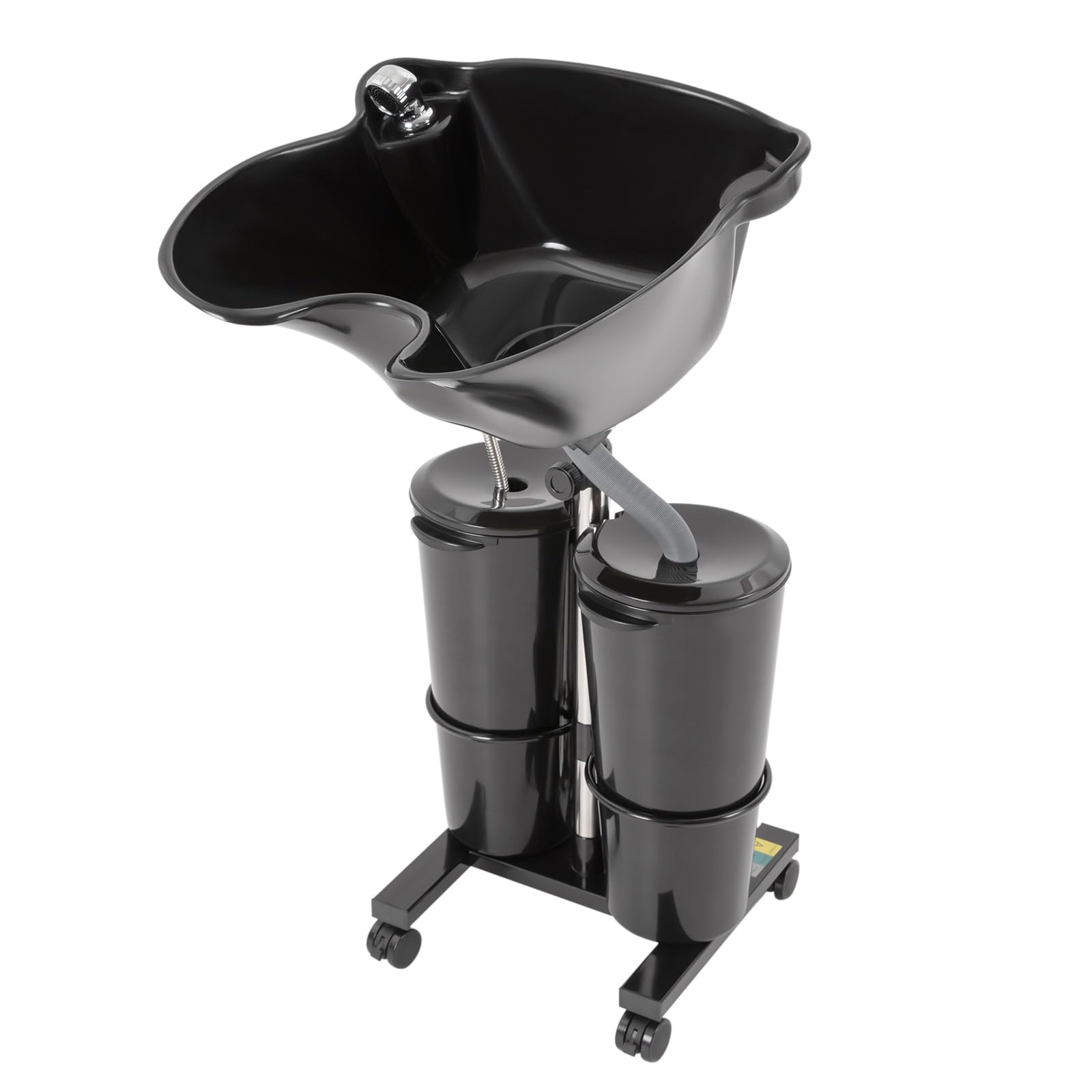 White Smoke Portable Shampoo Bowl with Electric Pump, Hair Washing Tray for Sink at Home, Plastic Shampoo Unit with 2 Bucket and Drain Hoses for Home, Beauty Salon, Spa, Barber Shop