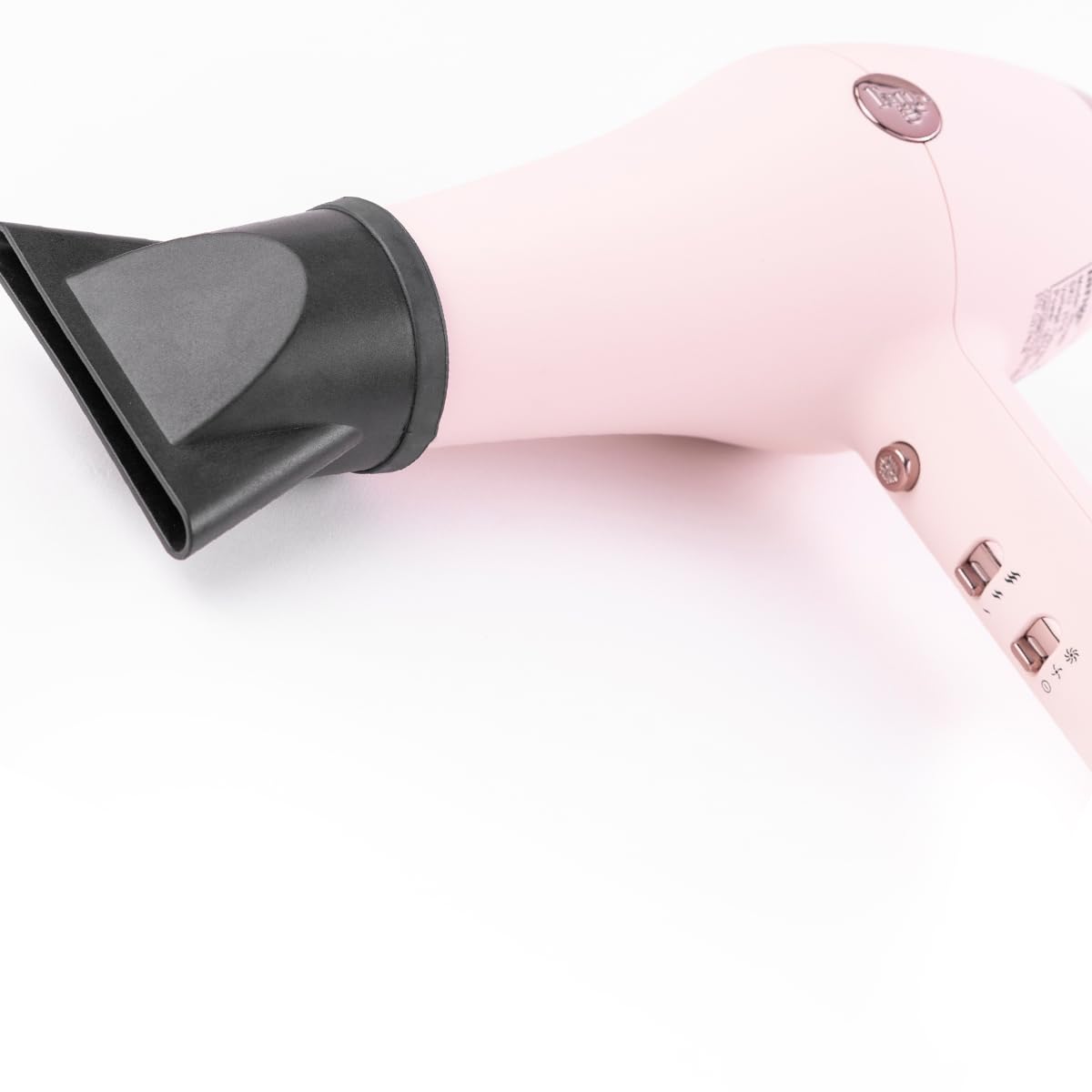 Sèche-cheveux professionnel L'ANGE HAIR Soleil | 3 réglages de chaleur et 2 réglages de flux d'air | Air froid pour une coiffure impeccable | Cordon professionnel | Cheveux légers et lissés (Blush)