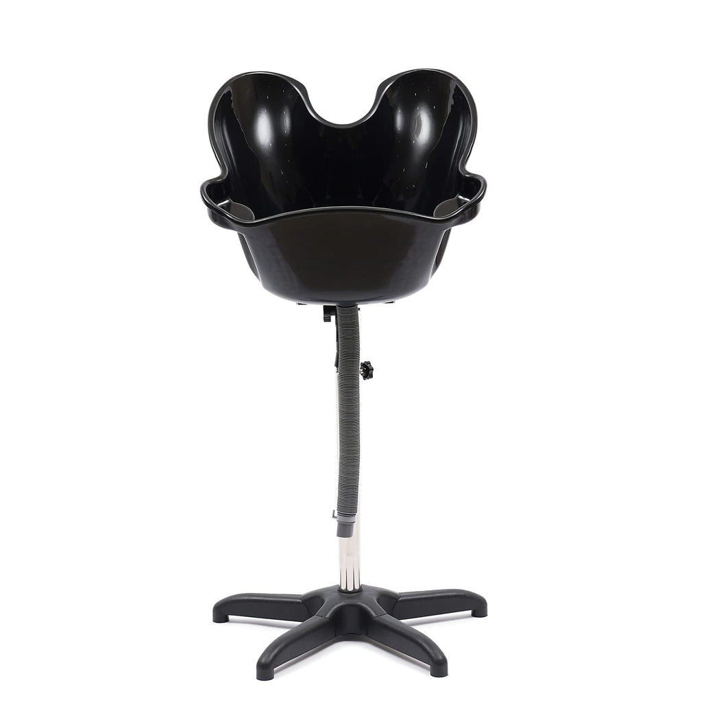 Shampoo Bowl Portable Salon Sink with Adjustable Height and Drain, Hair Washing Basin Salon Chair Barber Deep Bowl with Drain Hose