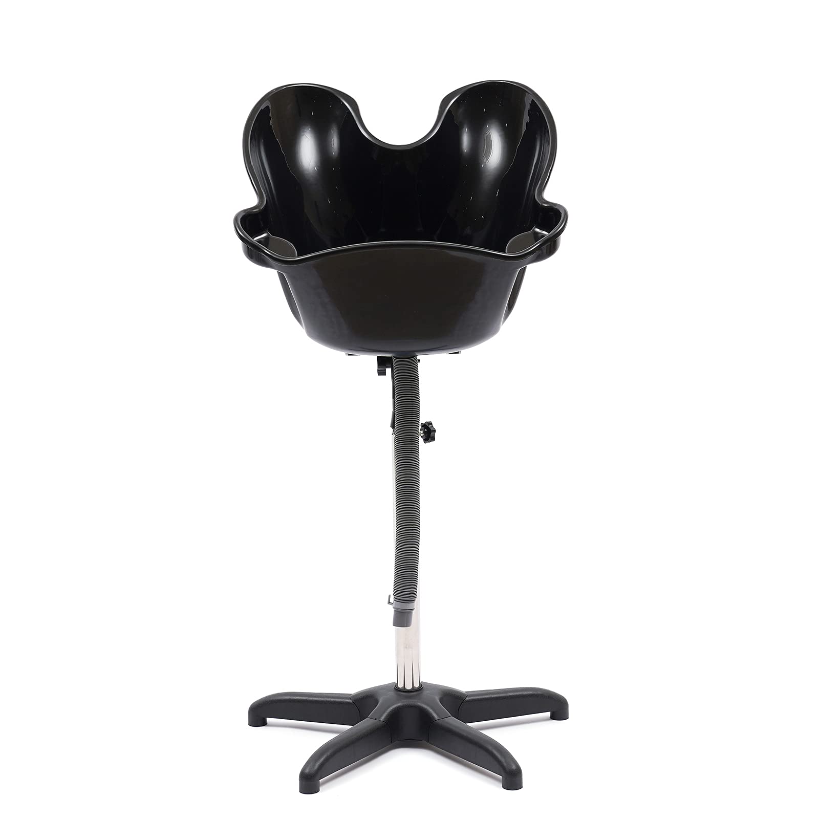 Shampoo Bowl Portable Salon Sink with Adjustable Height and Drain, Hair Washing Basin Salon Chair Barber Deep Bowl with Drain Hose