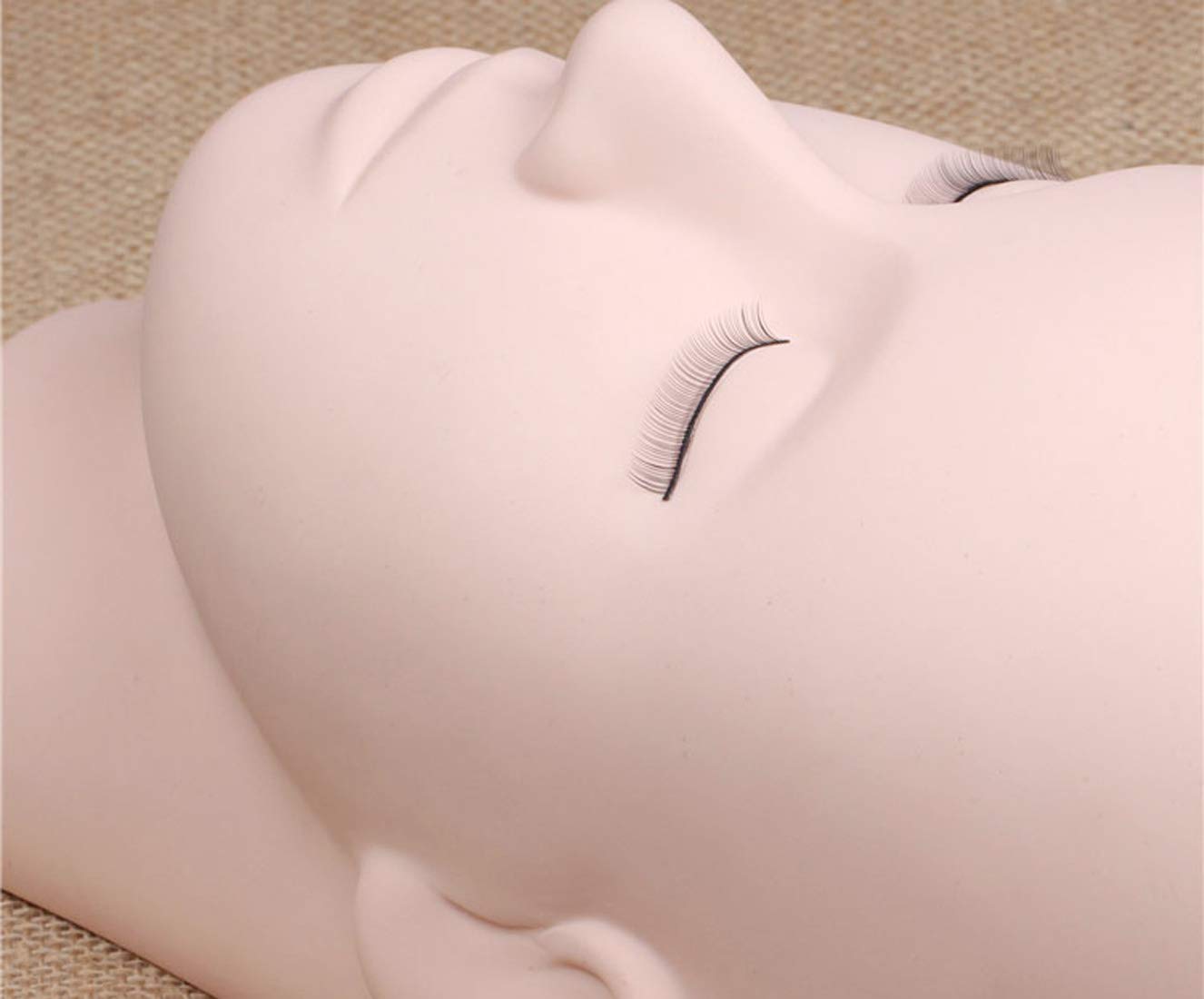 Misty Rose Foraineam 4-Pack Practice Training Head Rubber Cosmetology Mannequin Doll Face Head For Eyelashes Makeup Massage Practice