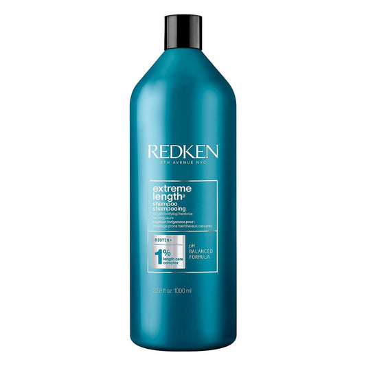 Shampoing Redken Extreme Length | Pour la pousse des cheveux | Prévient la casse et renforce les cheveux | Infusé à la biotine | 100 ml
