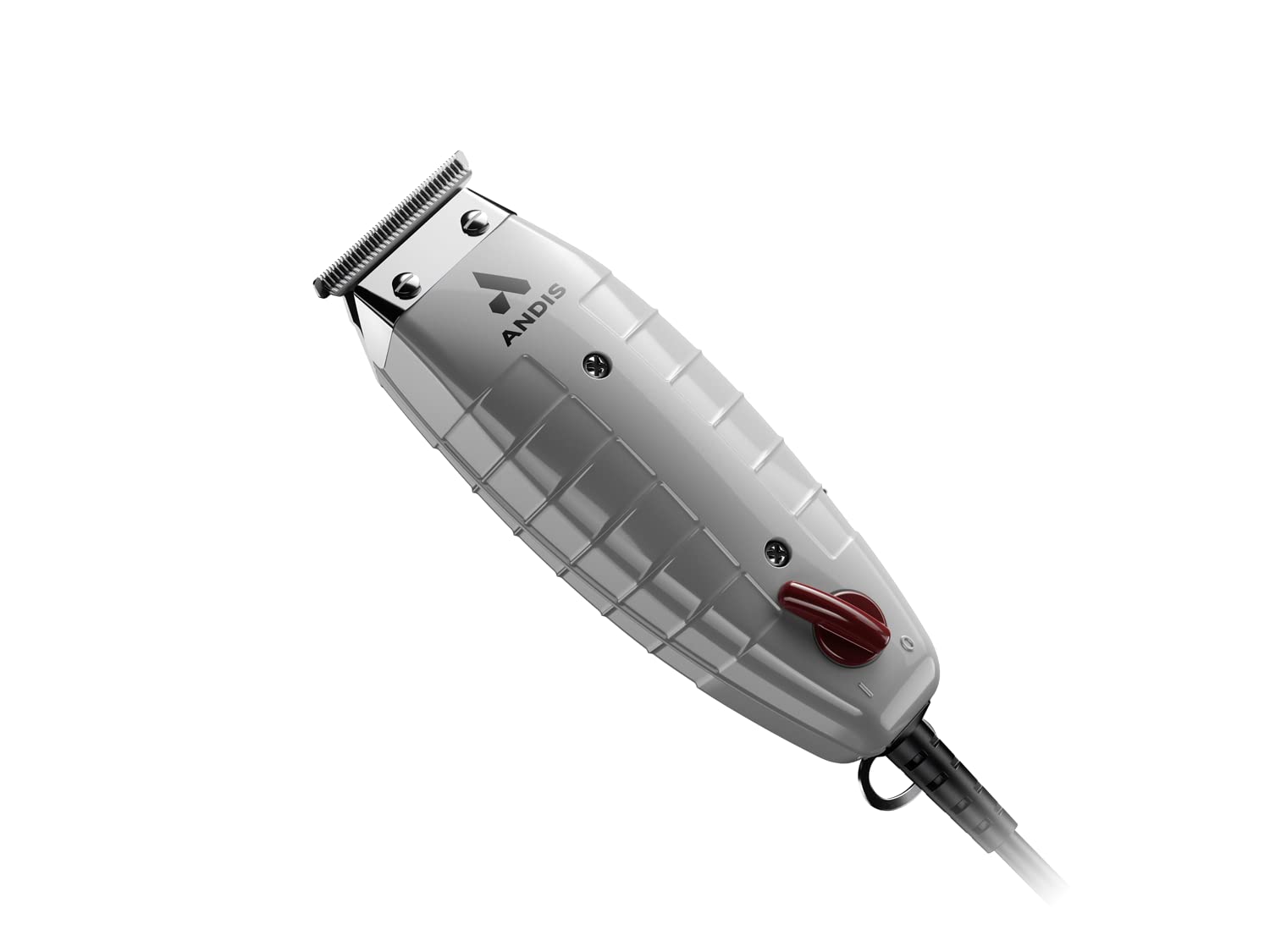 White Smoke Andis 04780 Professional T-Outliner Beard & Hair Trimmer for Men with Carbon Steel T-Blade, Bump Free Technology – Corded Electric Beard Trimmer, GTO, Grey