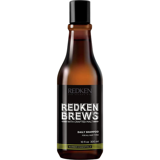 Shampoing quotidien Redken Brews pour hommes | Nettoyant hydratant léger | Hydrate et fait briller les cheveux secs | Pour tous types de cheveux