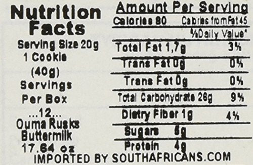 Biscottes au babeurre Ouma 500 g (paquet de 2)