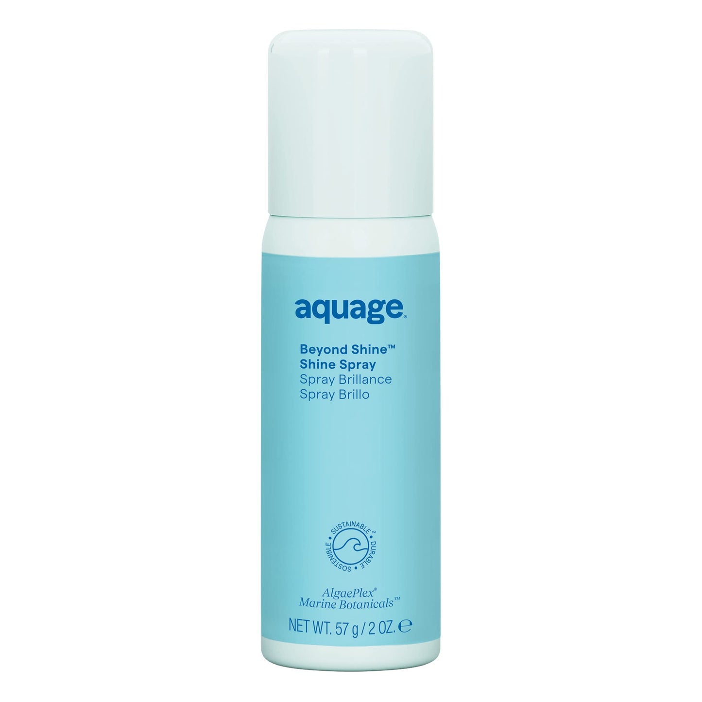 AQUAGE Beyond Shine Fine-Mist Silkening and Glossing Spray, Travel Size, Creates Shine, Thermal-Pressing Product that Polishes, Silkens, and Smooths Curly Texture, 2 fl. oz