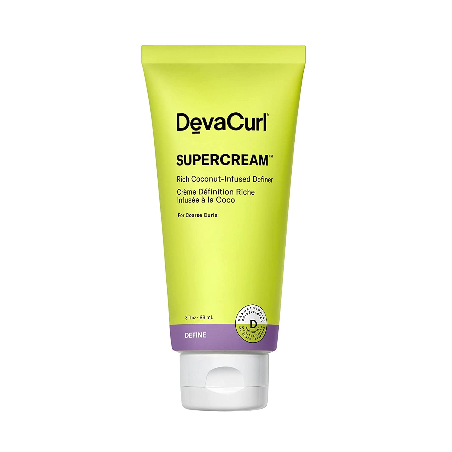 DevaCurl SuperCream Ultra-Rich Moisturizing Definer, 3 fl. Oz