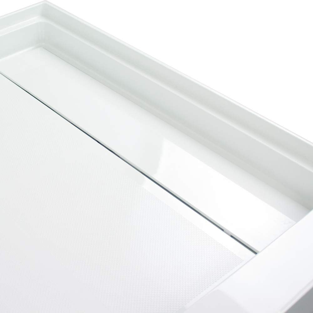 Transolid FL6034R-39 Linear 60-in W x 34-in L Rectangular Alcove Concealed End Drain Shower Base with Right Hand Drain, Grey