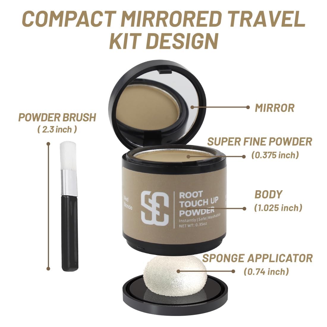 White Smoke SOVONCARE Hairline Powder - Root Touch Up & Gray Hair Concealer for Men and Women, Instantly Covers Thinning Hair and Bald Spots, Natural-Looking Coverage Dark Brown 0.35 oz