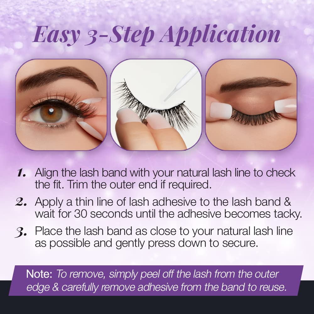 Ardell Mega Volume Eyelashes 263 – Double Up Lashes, Feathery Soft for Dramatic Eye Look, 1 Pair