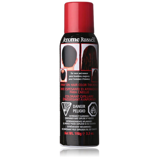 White Smoke Jerome Russell Spray-On Color Jet Black Hair Thickener 3.5oz (3 Pack)