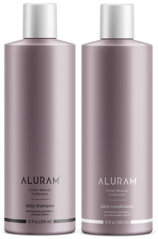 ALURAM Coconut Water Based Daily Hair Shampoo & Conditioner Set, 12 Fl Oz