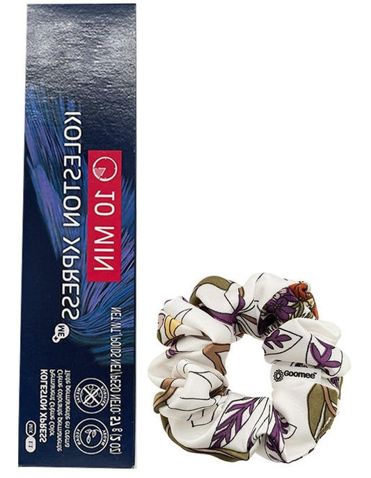 Goomee Koleston Perfect ME+ Koleston Xpress 10分钟中度金发灰永久染发剂，不含铝配方，快速遮盖白发，含Goomee Scrunchie