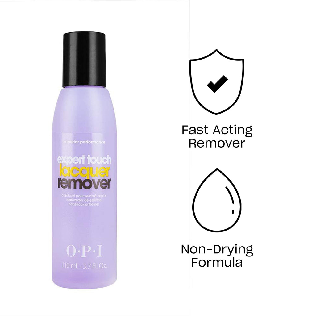 OPI Expert Touch Lacquer Remover | Acetone Nail Polish Remover | Superior Performance | Fast & Non-Drying Formula | 3.7 fl oz