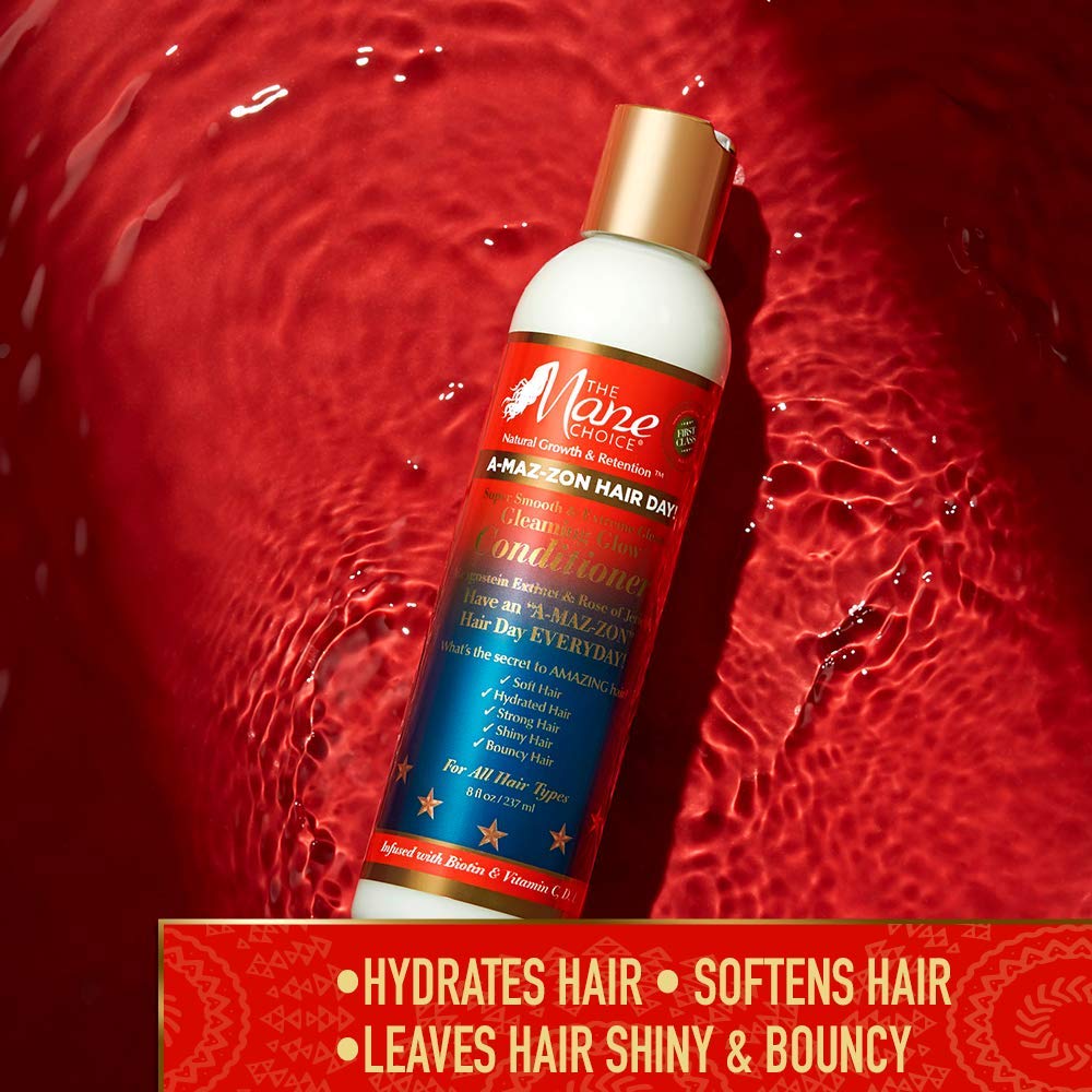 THE MANE CHOICE A-MAZ-ZON HAIR DAY - GORGEOUS GLOSS LEAVE-IN CONDITIONER - Lasting Hydration, Nourishes and Moisturizes - Infused with Biotin and Vitamins C,D,E