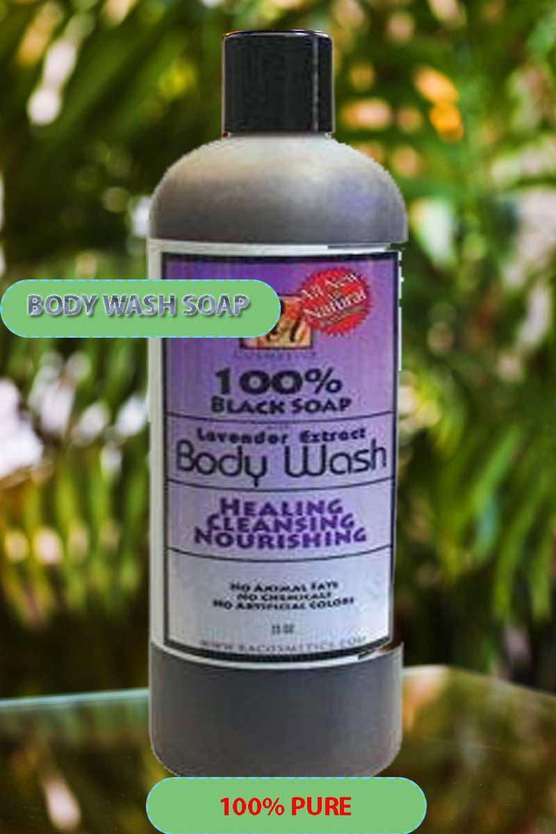 100% 黑皂沐浴露薰衣草香味 13 液体盎司 Ra Cosmetics