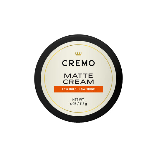 Cremo Hair Styling Matte Cream, Premium Barber Grade, Light Hold, Low Shine, Hair Cream and Hair Products For Men, 4 Oz