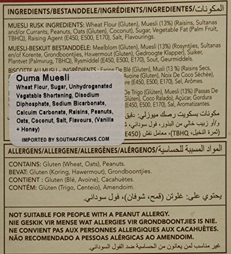 Biscottes Ouma Muesli (paquet de 2), 17,64 oz