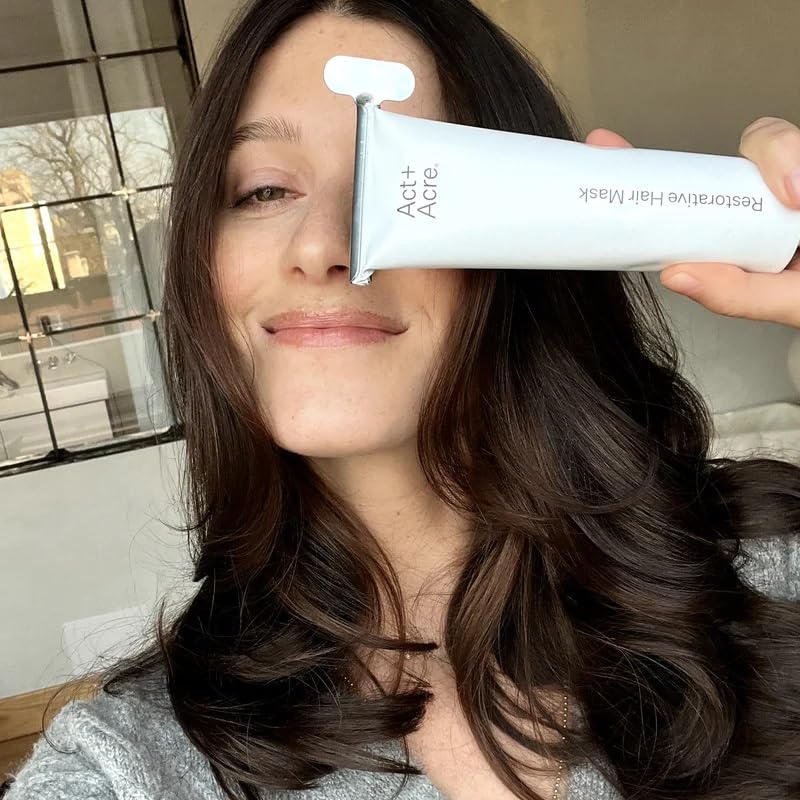 Masque capillaire revitalisant réparateur Act+Acre - Traitement capillaire traité à froid pour hydrater les cheveux secs et abîmés - Masques capillaires hydratants sans silicone (113 ml)