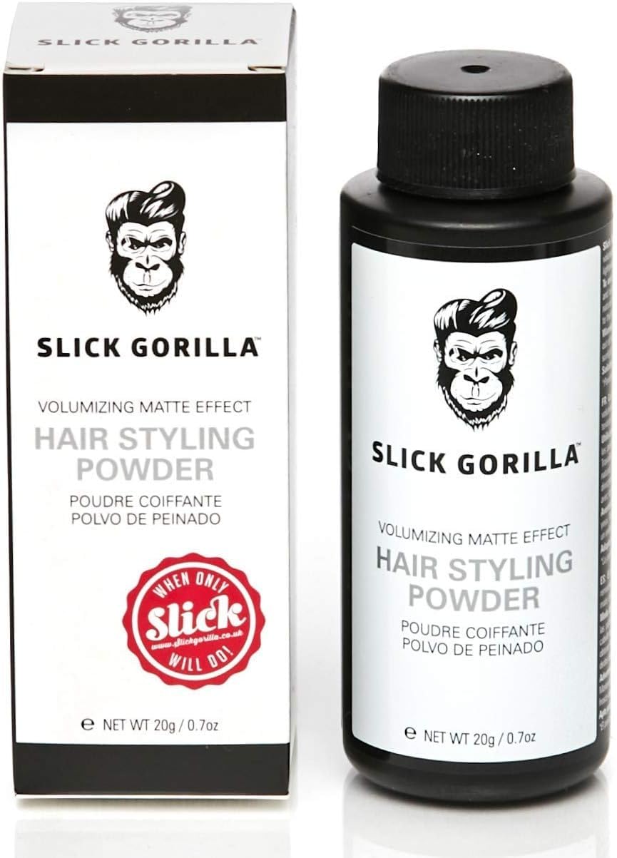 Poudre texturisante pour cheveux Slick Gorilla – 20 g pour un volume, un fini mat et une tenue longue durée