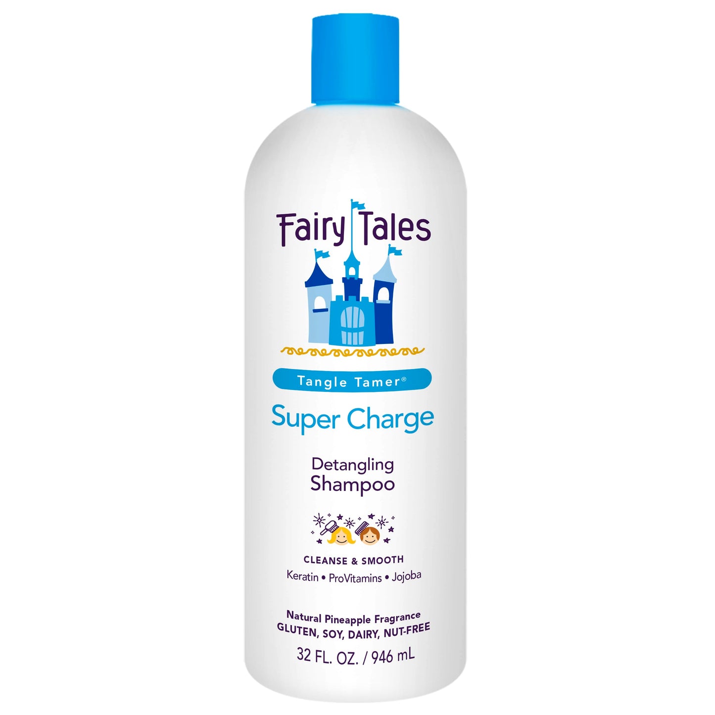 Fairy Tales Tangle Tamer Detangling Shampoo for Kids - Ultra Moisturizing and Anti Frizz Protection - Paraben Free, Sulfate Free - 32 Oz