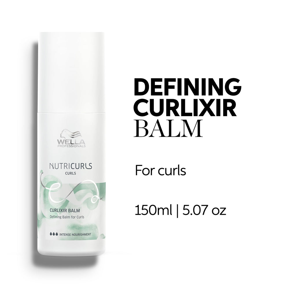 Wella Professionals Nutricurls Curlixir Balm | Defining Leave-in Cream for Curls | Intense Nourishment | Soft Hold & 24H Curl Definition | 5.07 Fl Oz