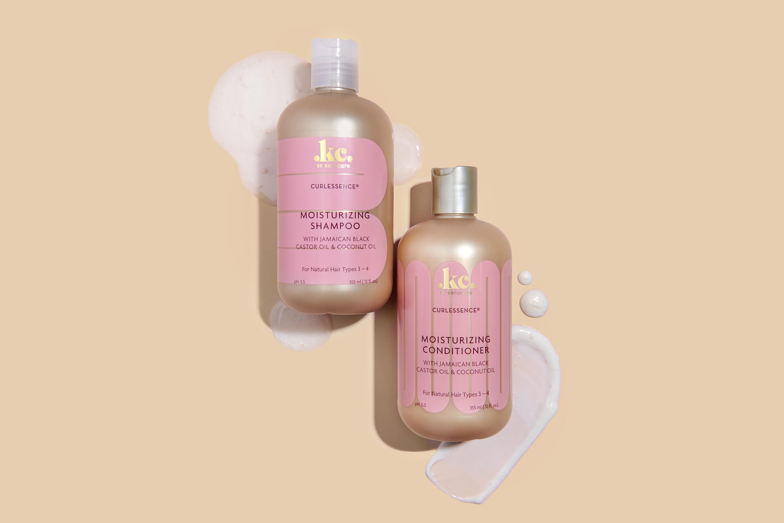 KeraCare CurlEssence Coconut Conditioner - 12 oz - With Jamaican Black Castor Oil & Coconut Oil - Increase Hair Moisture & Strength