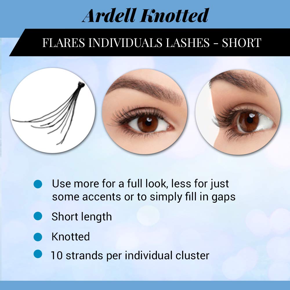 Ardell False Eyelashes Short Black, DIY Lash Clusters, Eyelash Extension Kit, 4 Pack