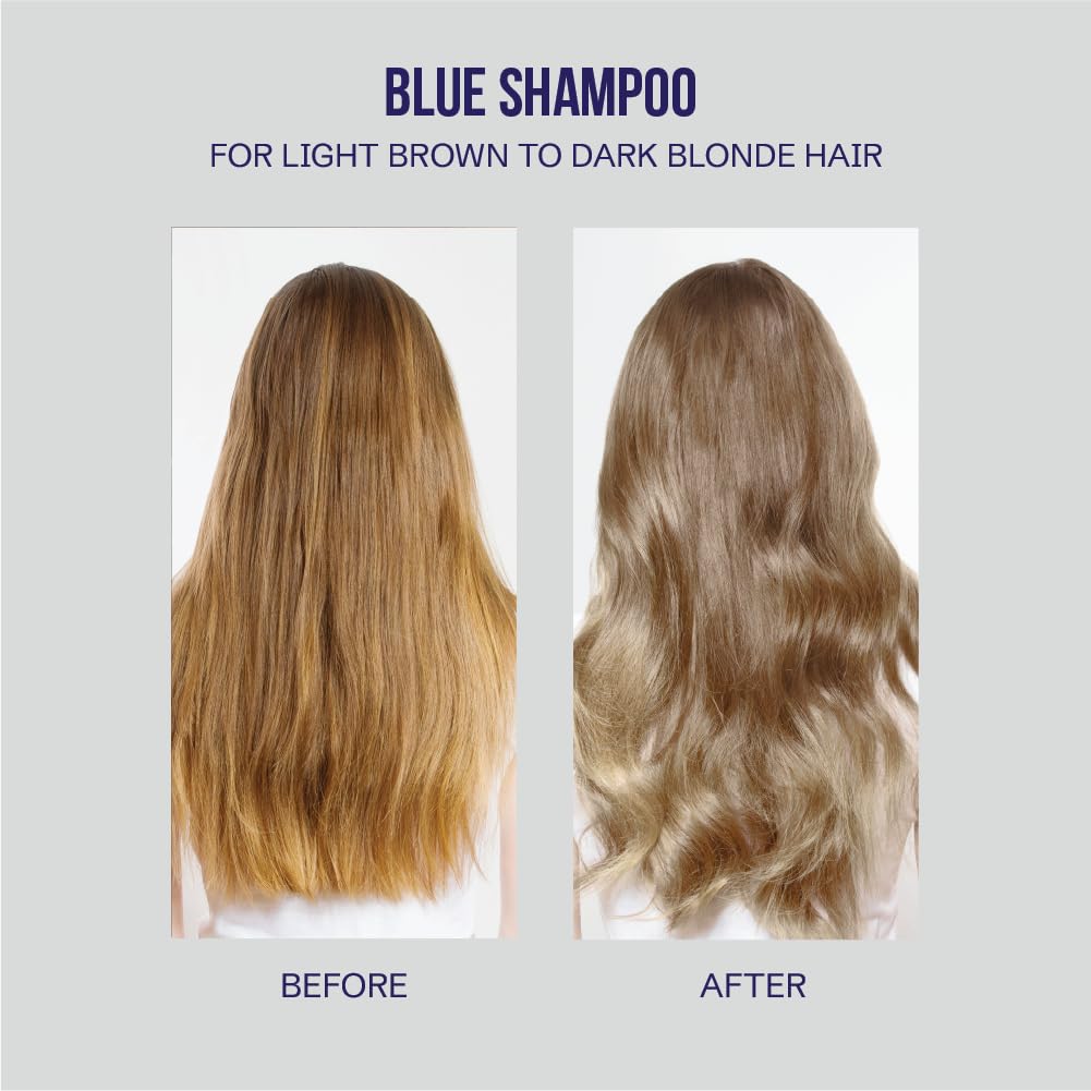 OLIGO PROFESSIONNEL - Blacklight Blue Shampoo - Sulfate-Free Blue Shampoo for Blonde and Color Hair - Revive Treated Hair - Refreshes Faded Highlights - 11 Amino Acids and Moisturizing Formula - 8.5oz