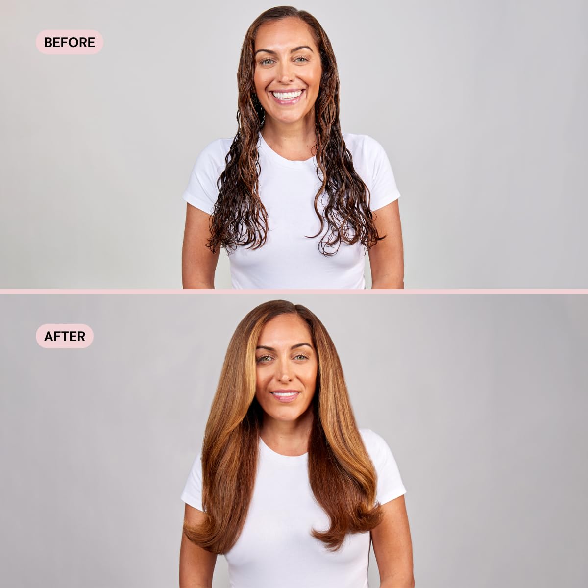 Sèche-cheveux professionnel L'ANGE HAIR Soleil | 3 réglages de chaleur et 2 réglages de flux d'air | Air froid pour une coiffure impeccable | Cordon professionnel | Cheveux légers et lissés (Blush)