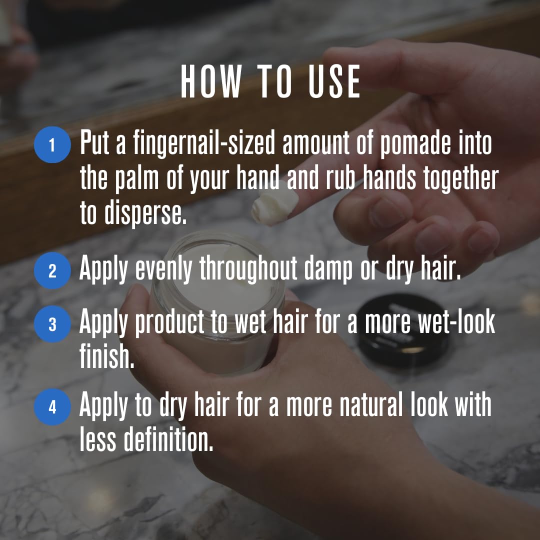 Pommade crème Baxter of California pour hommes et femmes, fini naturel, tenue légère, qualité salon de coiffure, lisse les looks classiques, parfaite pour texturer les cheveux raides ou ondulés, 2 onces