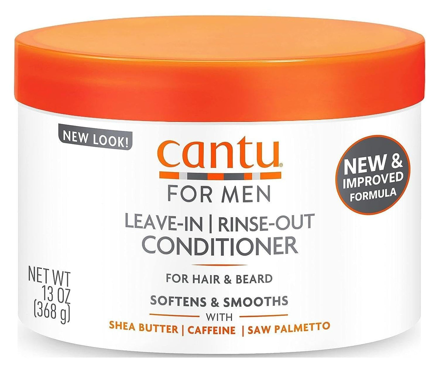 White Smoke Cantu Mens Leave-In/Rinse-Out Conditioner 13 Ounce Jar (Pack of 2)