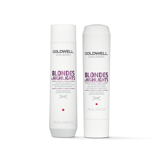 Goldwell Dualsenses 金发挑染抗黄洗发水和护发素标准套装