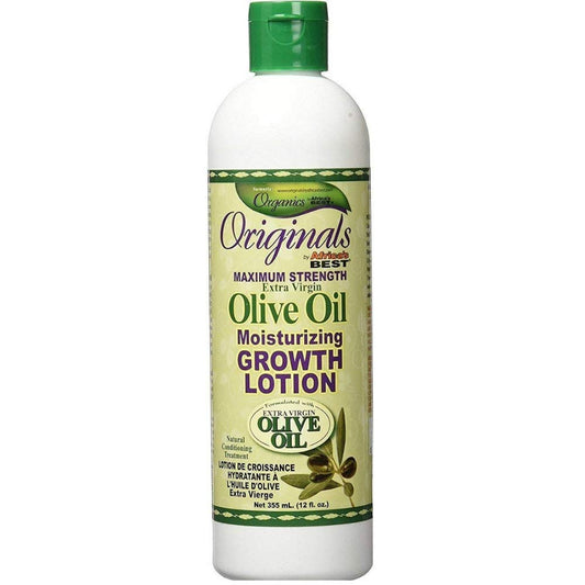 White Smoke Africa's Best Originals Maximum Strength Extra Virgin Olive Oil Moisturizing Growth Lotion 12 oz (Pack of 3)