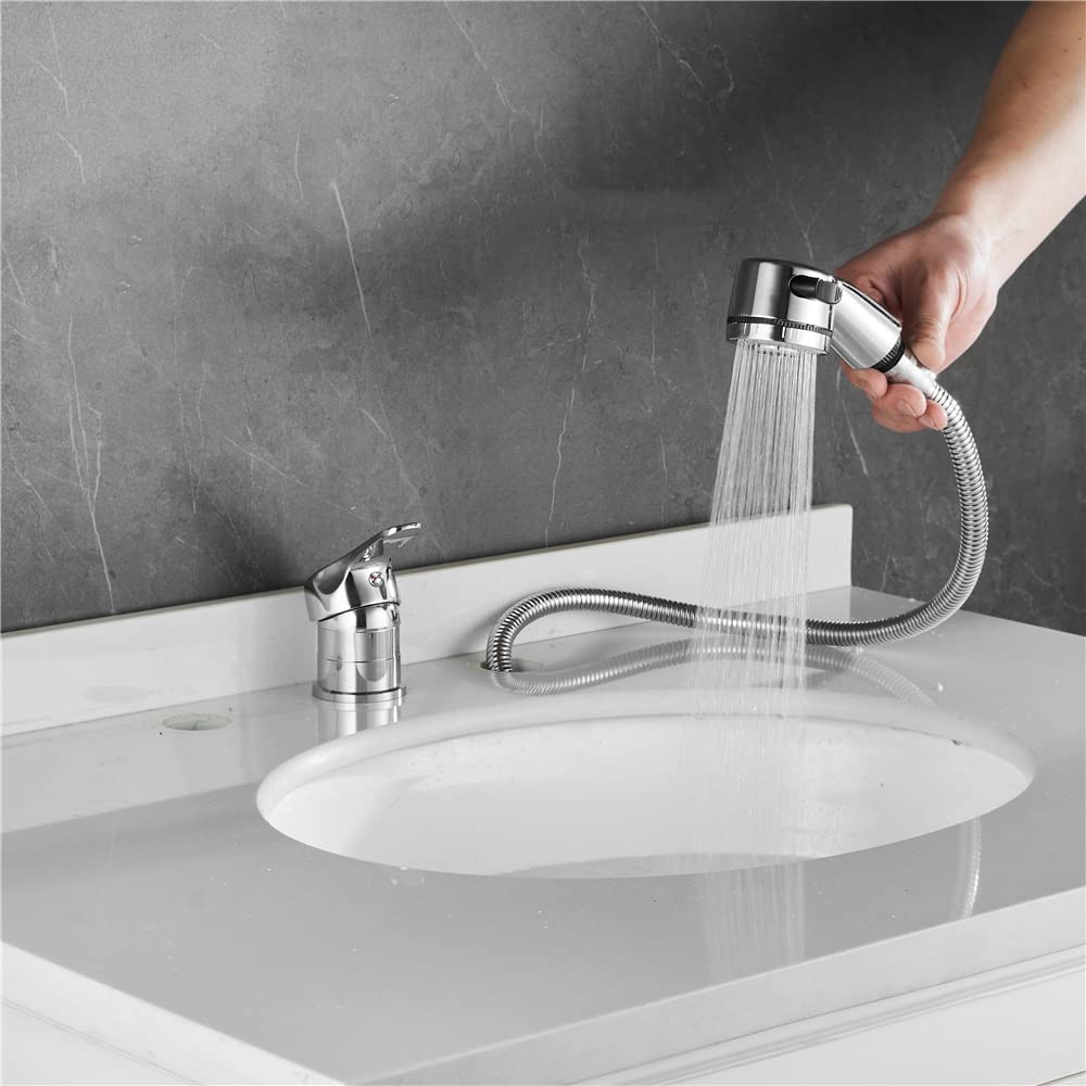 Gray Weirun Salon Shampoo Bed Bowl Sink Basin Faucet or Backwash Unit,Shampoo Bowl Faucet with Hose and Shower Spray Head Wash Hair Sprayer,Chrome