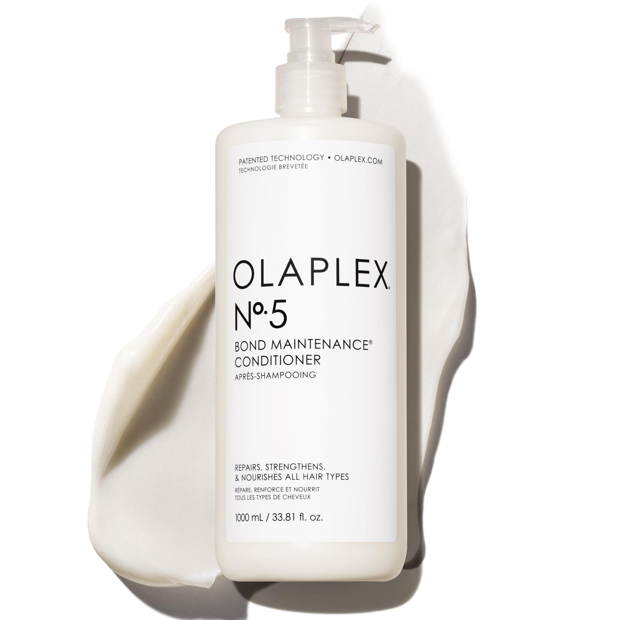 Olaplex Nº.5 Bond Maintenance™ Hair Strengthening Conditioner: Repairs Damage & Defend Against Future Breakage | Reduce Frizz | For Coily, Curly, Straight, and Wavy, 1000 mL / 33.81 Fl. Oz.