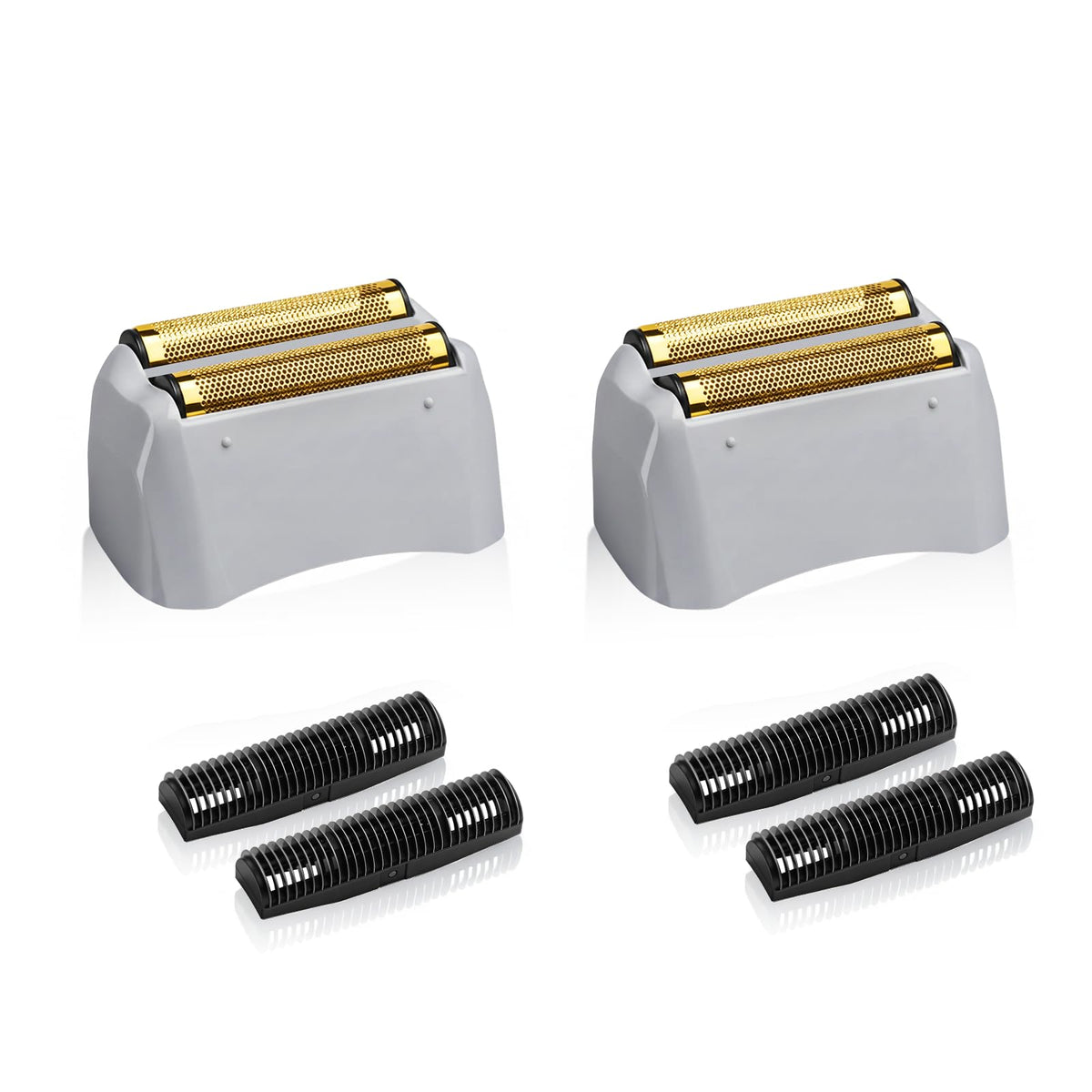 2 Pack Pro Shaver Replacement Foil and Cutters Compatible with andis 17150(TS-1)/17155/17200 Shaver ProFoil Lithium Replacement Golden