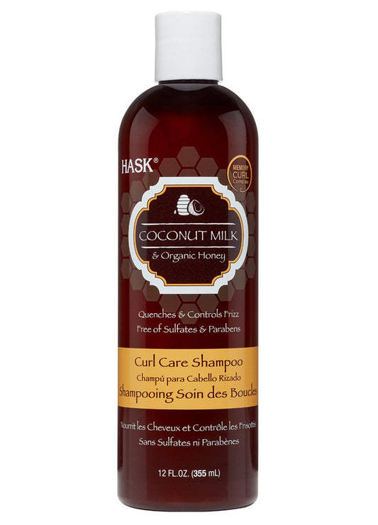 Hask Curl Coconut Milk & Honey Care Shampoo, 12 Ounce