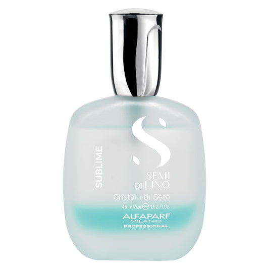 Alfaparf Milano Semi Di Lino Sublime Cristalli Di Seta - Finishing + Smoothing Serum for Fine Hair - Nourishing Hair Oil to Protect & Add Shine - Professional Hair Care (1.52 oz / 45 ml)