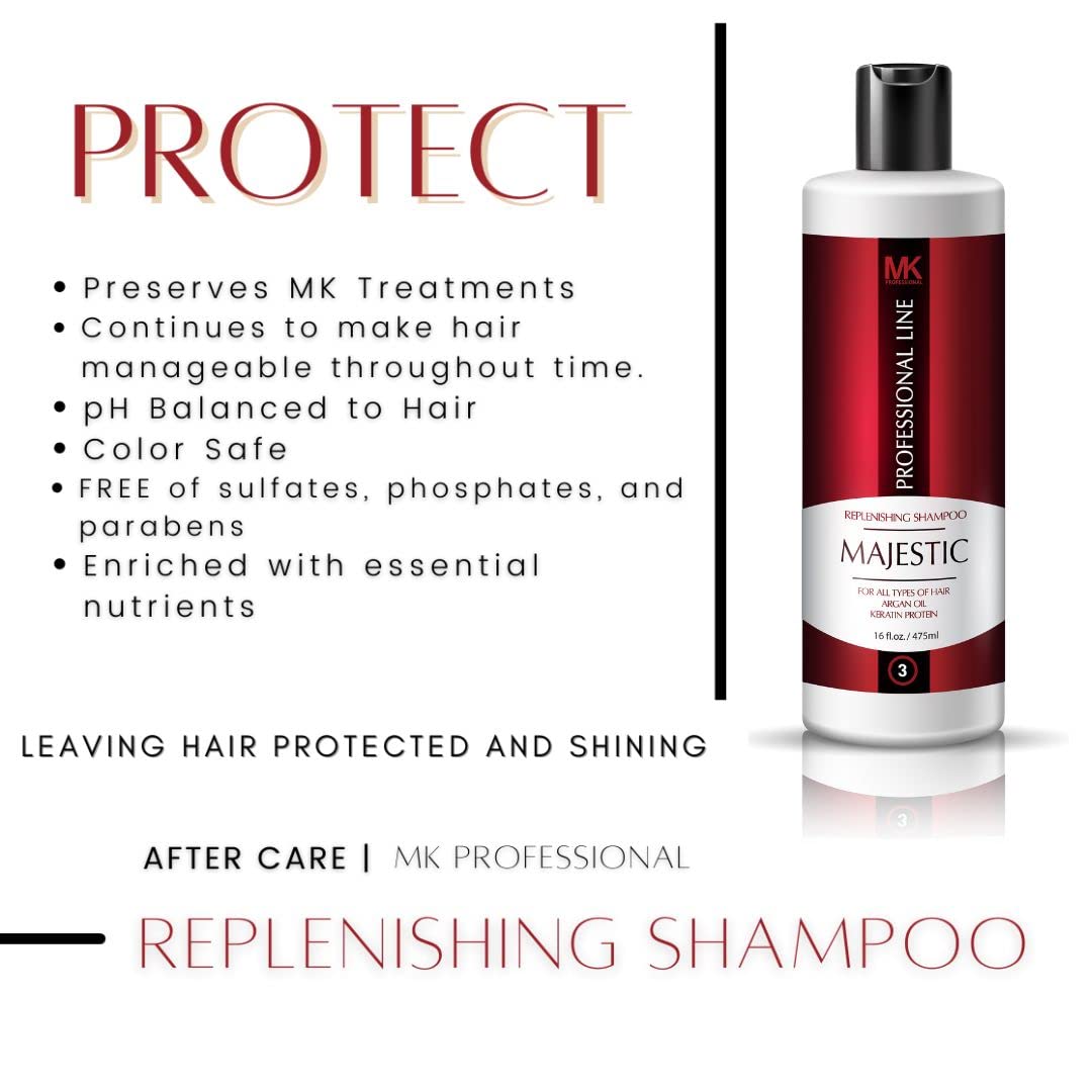 MAJESTIC KERATIN 滋养洗发水 16 盎司（475 毫升）- 后期护理 - 不含氯化钠和硫酸盐