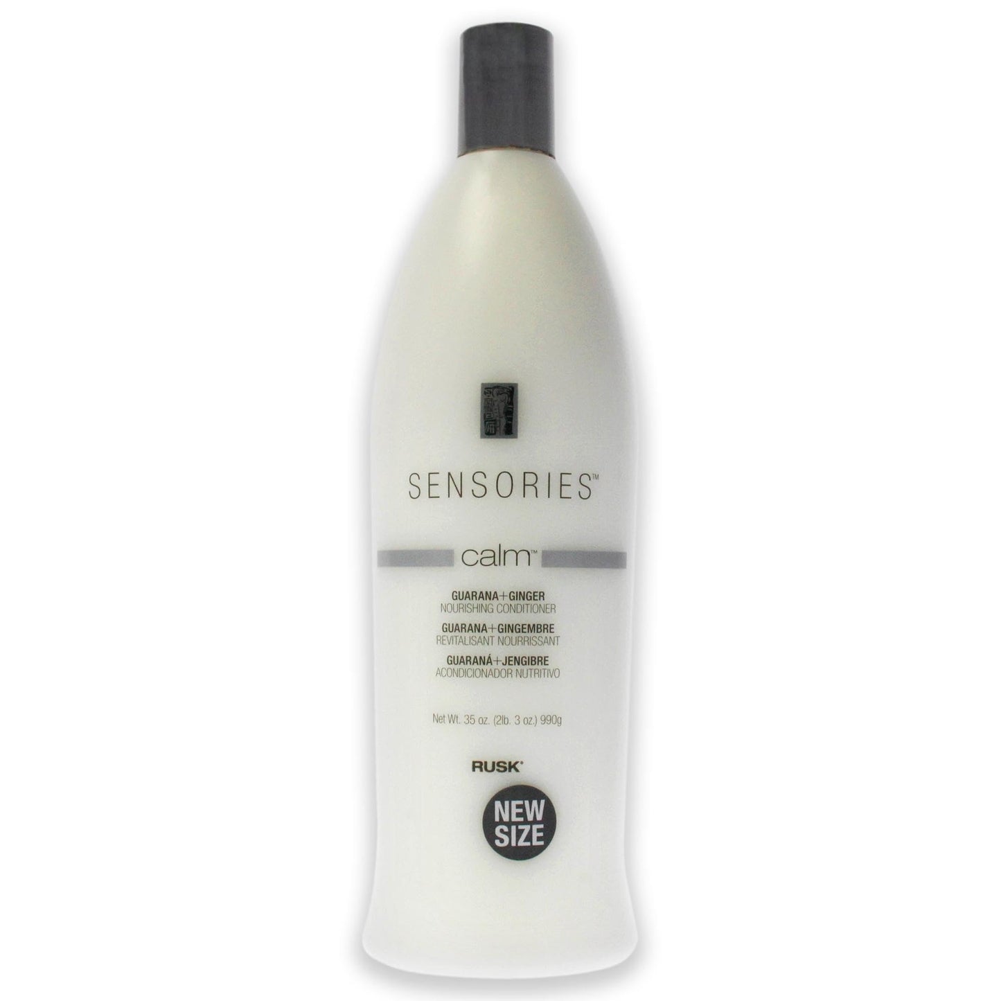 Après-shampoing nourrissant RUSK Sensories Calm au guarana et au gingembre, nourrit et démêle tous les types de cheveux, 100 ml