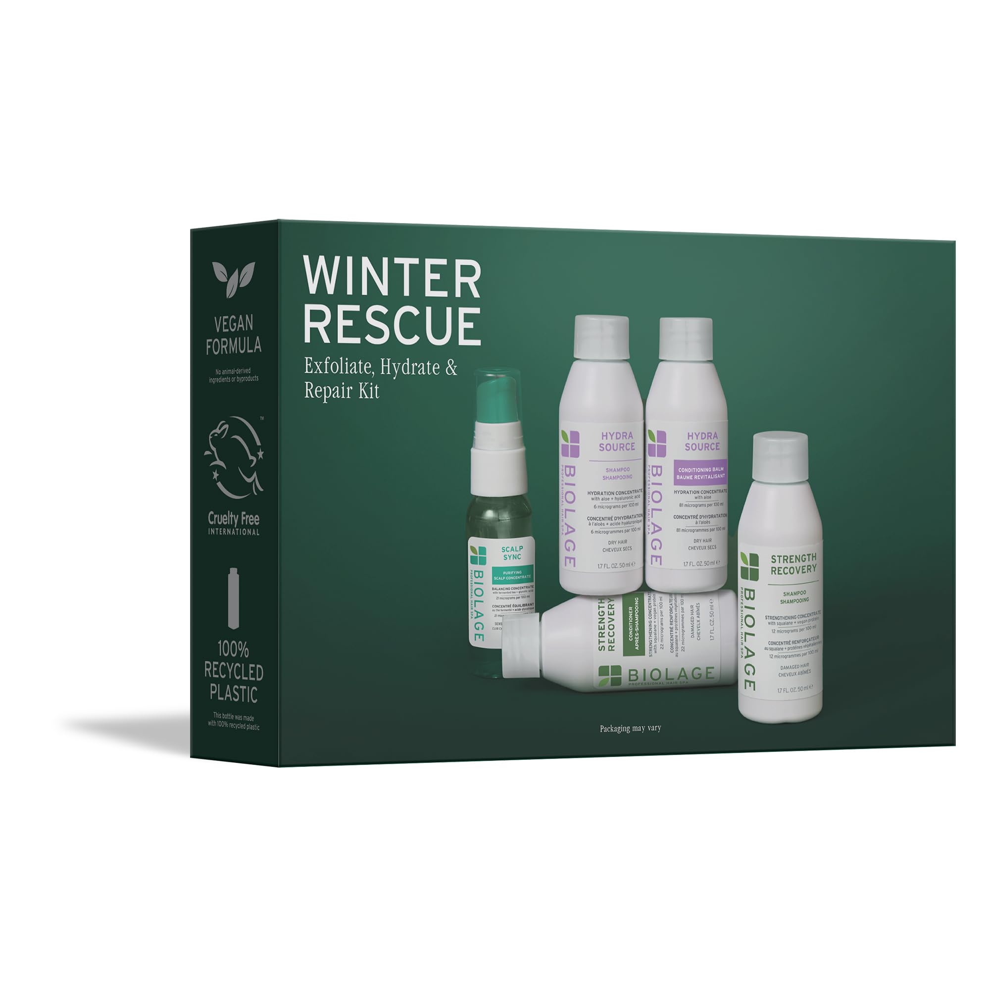 Biolage Winter Rescue Kit - Hydra Source and Strength Cure Mini Shampo ...