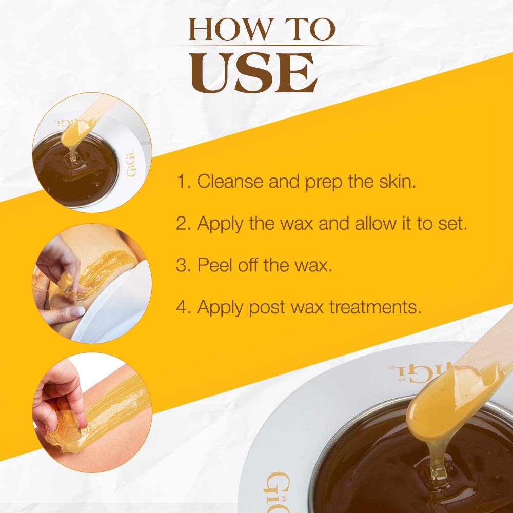 GiGi 巴西身体脱毛硬蜡，不脱毛，适用于比基尼、面部和敏感部位，14 盎司，1 包