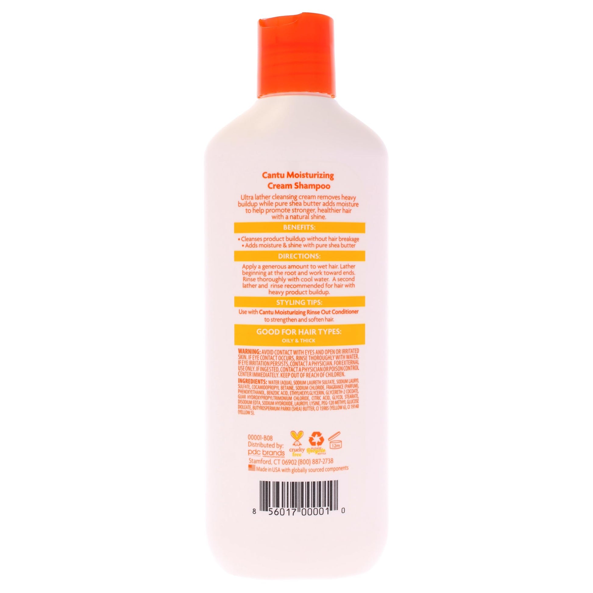 Misty Rose Cantu Moisturizing Cream Shampoo with Shea Butter, 13.5 fl oz