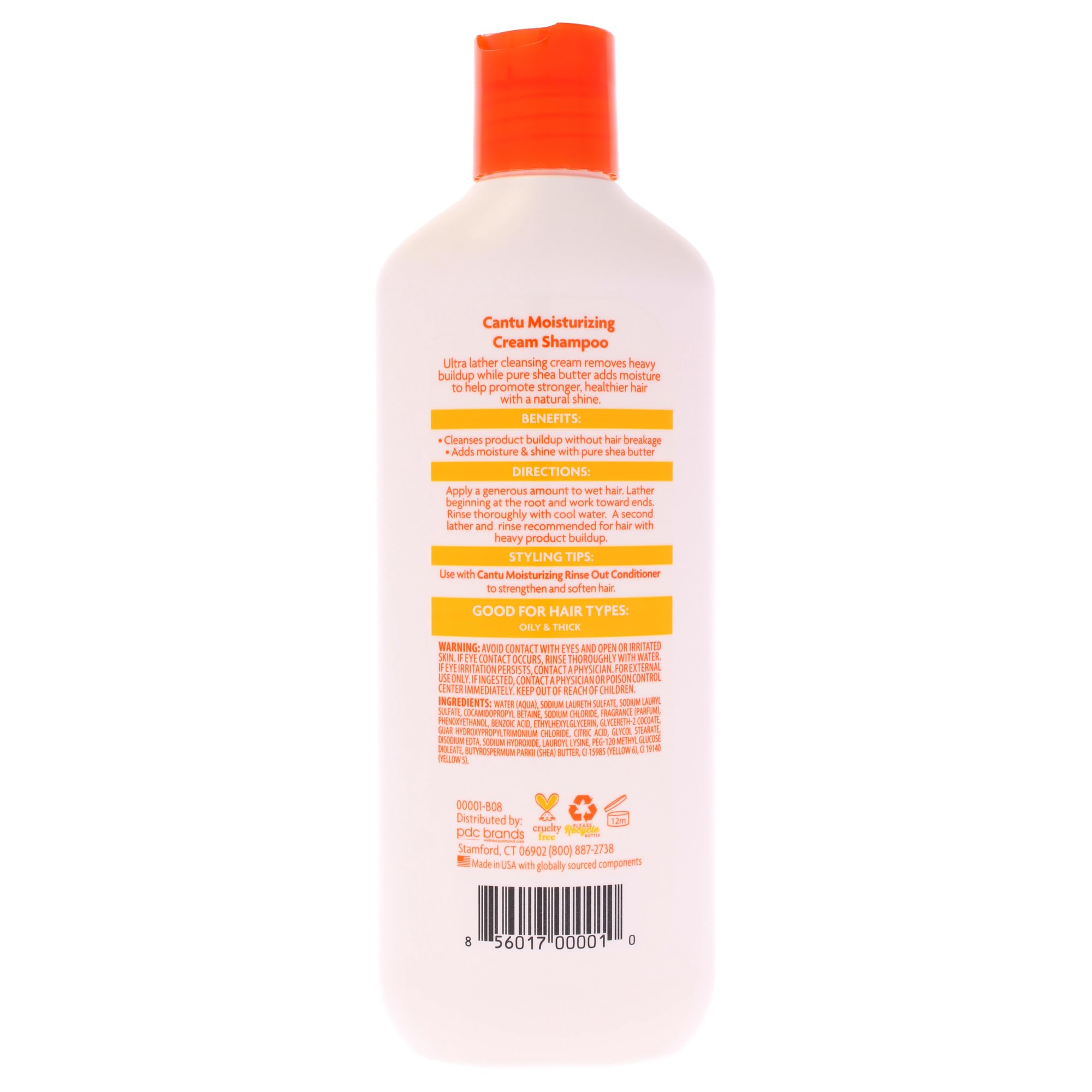 Cantu Moisturizing Cream Shampoo with Shea Butter, 13.5 fl oz