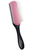 KTKUDY 9 Row Defining Brush for Shaping and Finishing Curls - Detangling Blow-Drying Brush for Thick, Wavy or Coily Hair (Black&Pink)